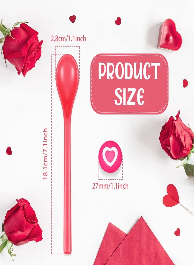 سيفانير مجموعة سيفانر المكونة من 18 مجموعة من ألعاب الكرات والملاعق لعيد الحب للأطفال، سباق تتابع نطاط، ألعاب سباق تتابع لحفلات عيد الحب للأطفال، 18 كرة نطاطة على شكل قلب، 18 ملعقة حمراء، هدايا للحفلات الداخلية والخارجية - Image 2